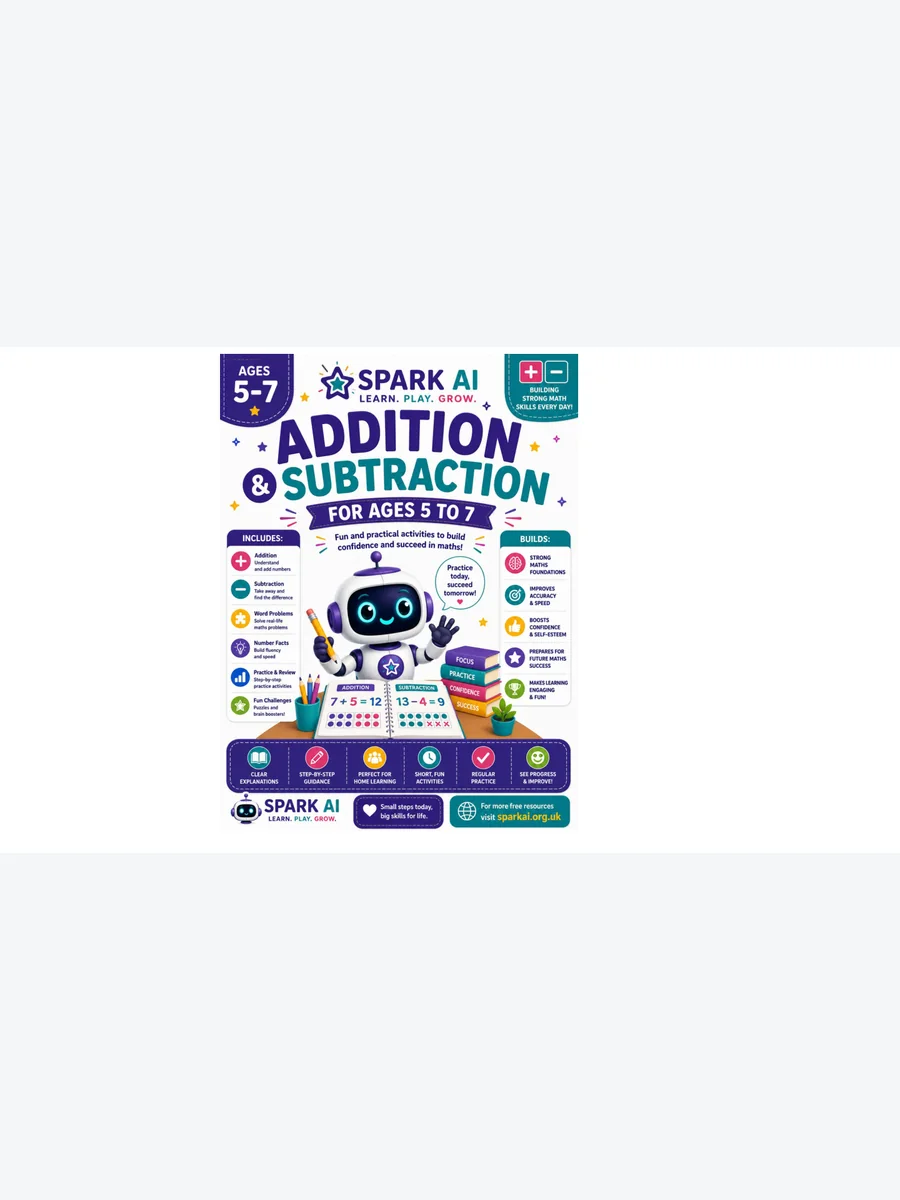 Addition and Subtraction 5–7 workbook cover