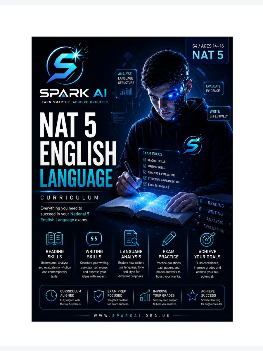 Welcome to Nat 5 English workbook cover