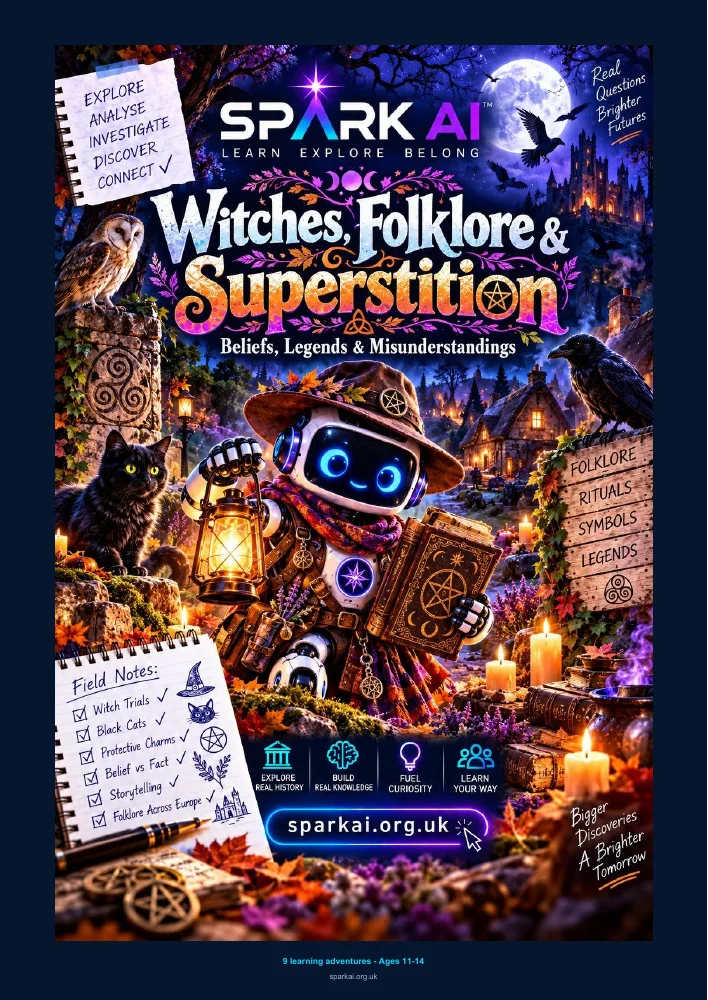 Witches, Folklore & Superstition workbook cover